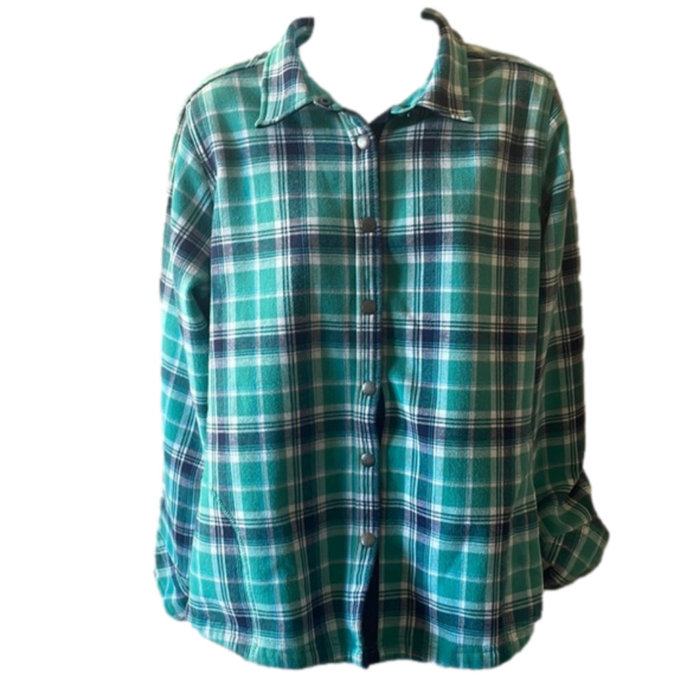 Orvis Fleece Lined Plaid Shirt Size Large